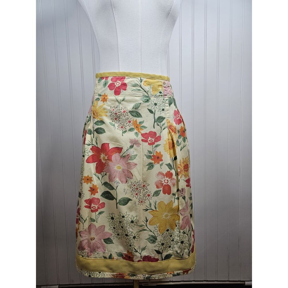 L.L. Bean Floral Lined A-Line Full Skirt Size 14 Bohemian Botanical Cottage